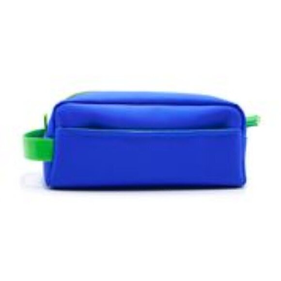 Other - Bright blue dopp bag with neon green accents